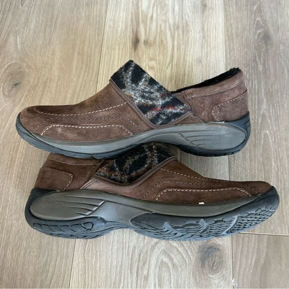 Merrell Moc Encore Spritz Womens Sz 10 Brown Suede Slip On Q Form Mules J55932 - Picture 4 of 10